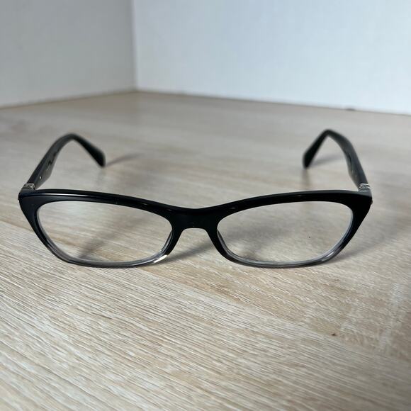 Prada VPR 15P ZYY-1O1 Eyeglasses Cat Eye Black Frames 53-16-135 Made in Italy - Picture 2 of 8